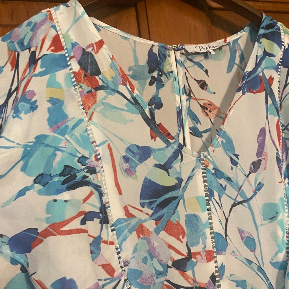 Parker Lana Drop Waist Silk Dress in Catalonia size XS - Picture 9 of 16